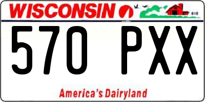 WI license plate 570PXX