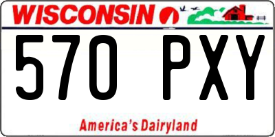 WI license plate 570PXY