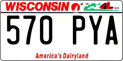 WI license plate 570PYA