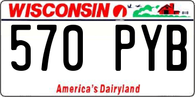WI license plate 570PYB