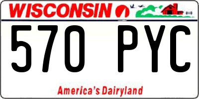 WI license plate 570PYC