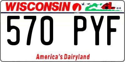 WI license plate 570PYF