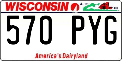 WI license plate 570PYG