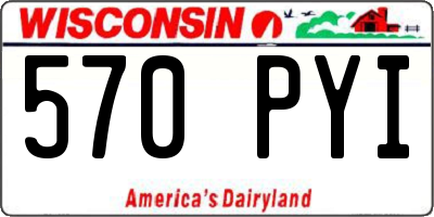 WI license plate 570PYI