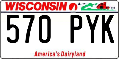 WI license plate 570PYK