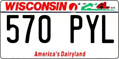 WI license plate 570PYL