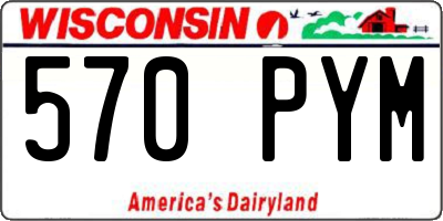WI license plate 570PYM