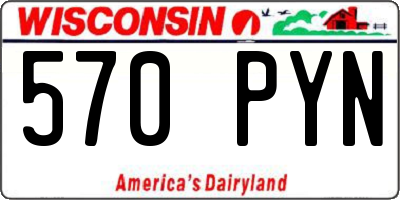 WI license plate 570PYN