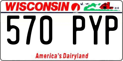 WI license plate 570PYP
