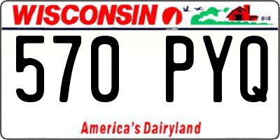 WI license plate 570PYQ