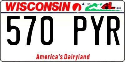 WI license plate 570PYR