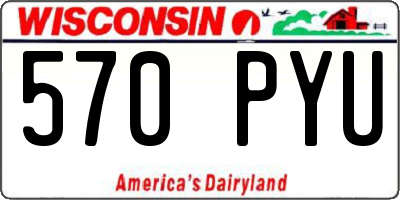 WI license plate 570PYU