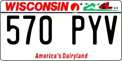 WI license plate 570PYV