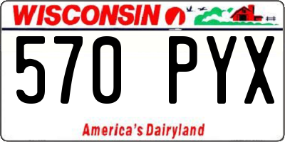 WI license plate 570PYX