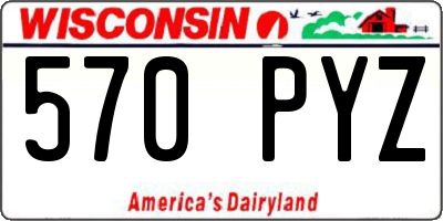 WI license plate 570PYZ