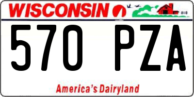 WI license plate 570PZA