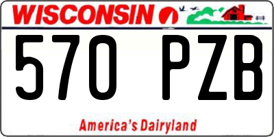 WI license plate 570PZB