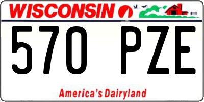 WI license plate 570PZE