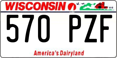 WI license plate 570PZF
