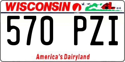 WI license plate 570PZI