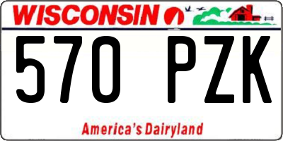 WI license plate 570PZK