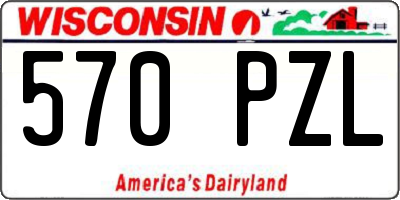 WI license plate 570PZL