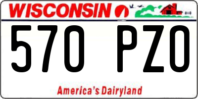 WI license plate 570PZO