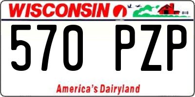 WI license plate 570PZP