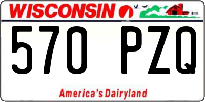 WI license plate 570PZQ