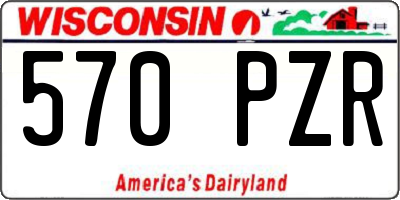 WI license plate 570PZR