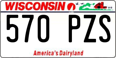 WI license plate 570PZS