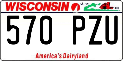 WI license plate 570PZU