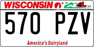 WI license plate 570PZV