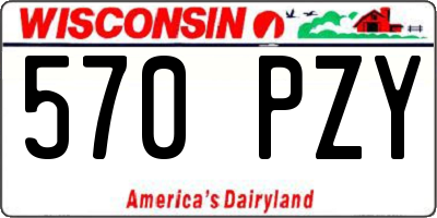 WI license plate 570PZY