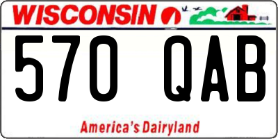 WI license plate 570QAB