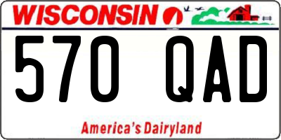 WI license plate 570QAD