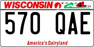 WI license plate 570QAE