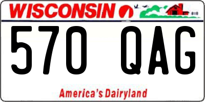WI license plate 570QAG