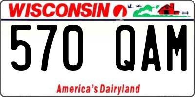 WI license plate 570QAM