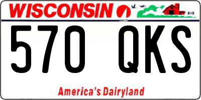 WI license plate 570QKS