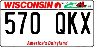 WI license plate 570QKX