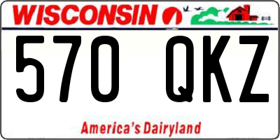 WI license plate 570QKZ