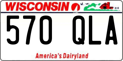 WI license plate 570QLA