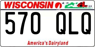 WI license plate 570QLQ