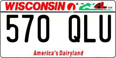 WI license plate 570QLU