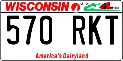 WI license plate 570RKT