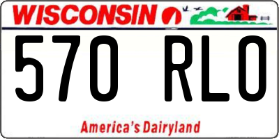 WI license plate 570RLO