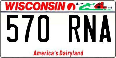 WI license plate 570RNA