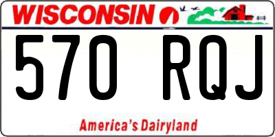 WI license plate 570RQJ