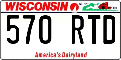 WI license plate 570RTD